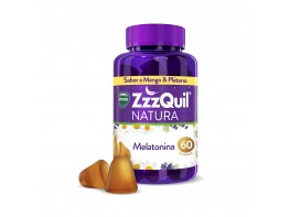 Imagen del producto ZzzQuil NATURA gummies Plátano y Mango de Melatonina 1mg y Valeriana 
60u.
