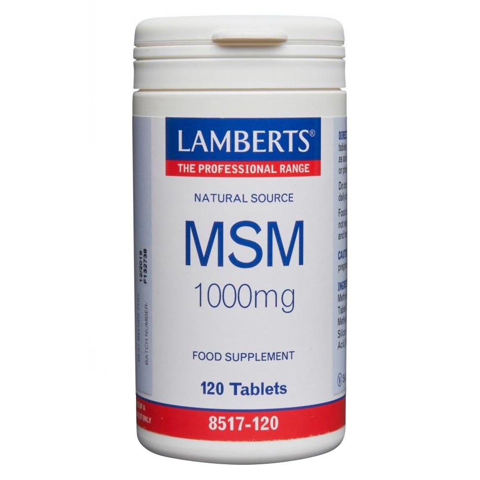 Imagen de Msm 1000mg 120 tablets 8517 lamberts