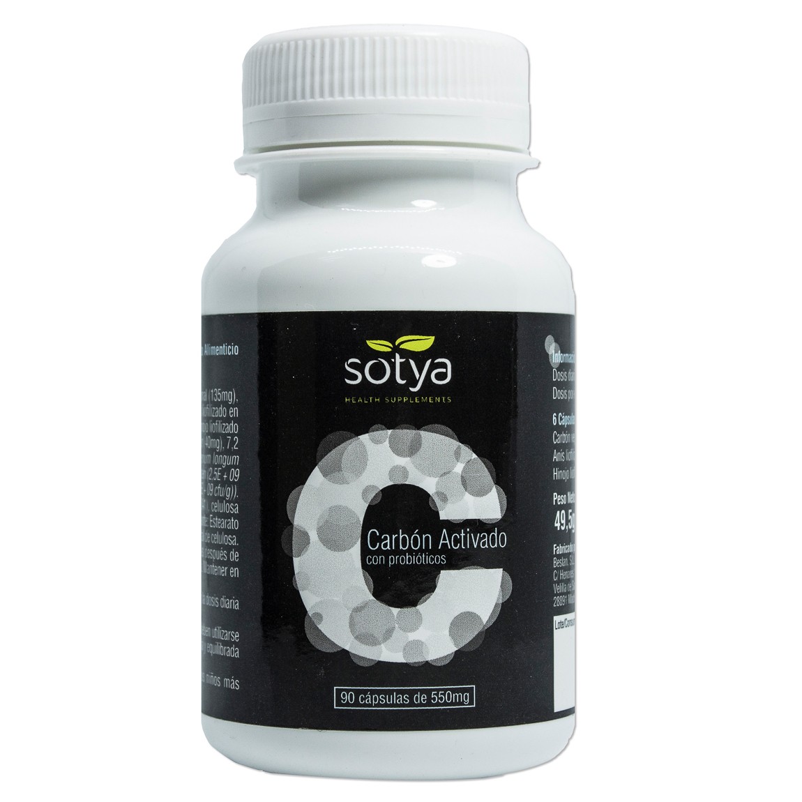 Imagen de Sotya carbon activado+probiotico 90caps