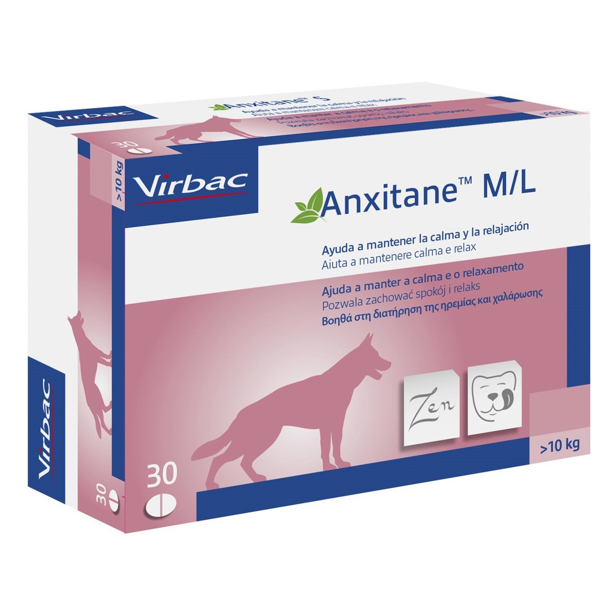Imagen de Virbac anxitane relajante M y L 30 comprimidos