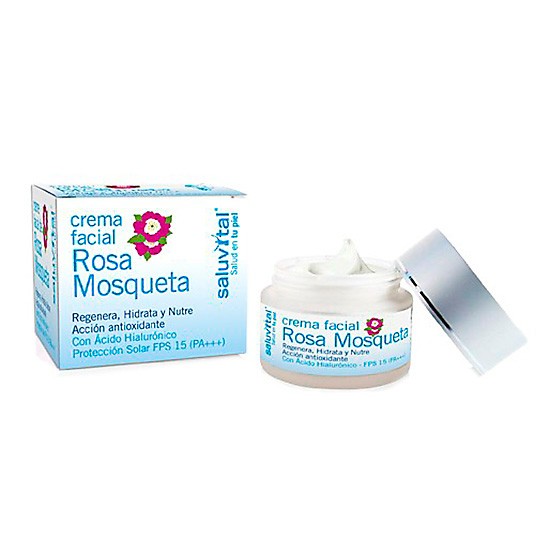 Imagen de Saluvital crema facial 50ml fps15 rosa mosqueta + ac Hialurónico