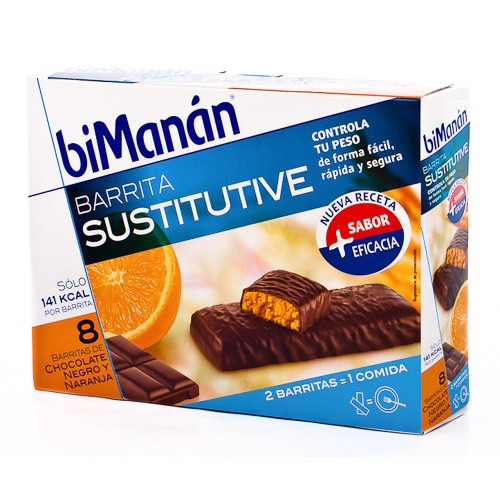 Imagen de BIMANAN BARRITAS CHOCOLATE/NARANJA 8 UDS