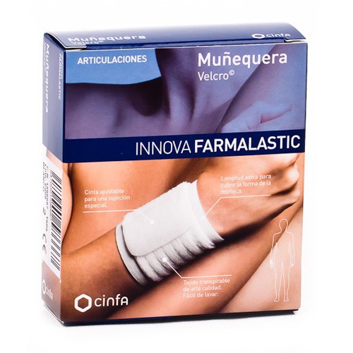 Imagen de Innova muñequera velcro blanca talla GDE/EG