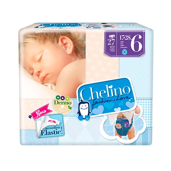Imagen de Chelino pañal love t/6 17-28 kg 27u
