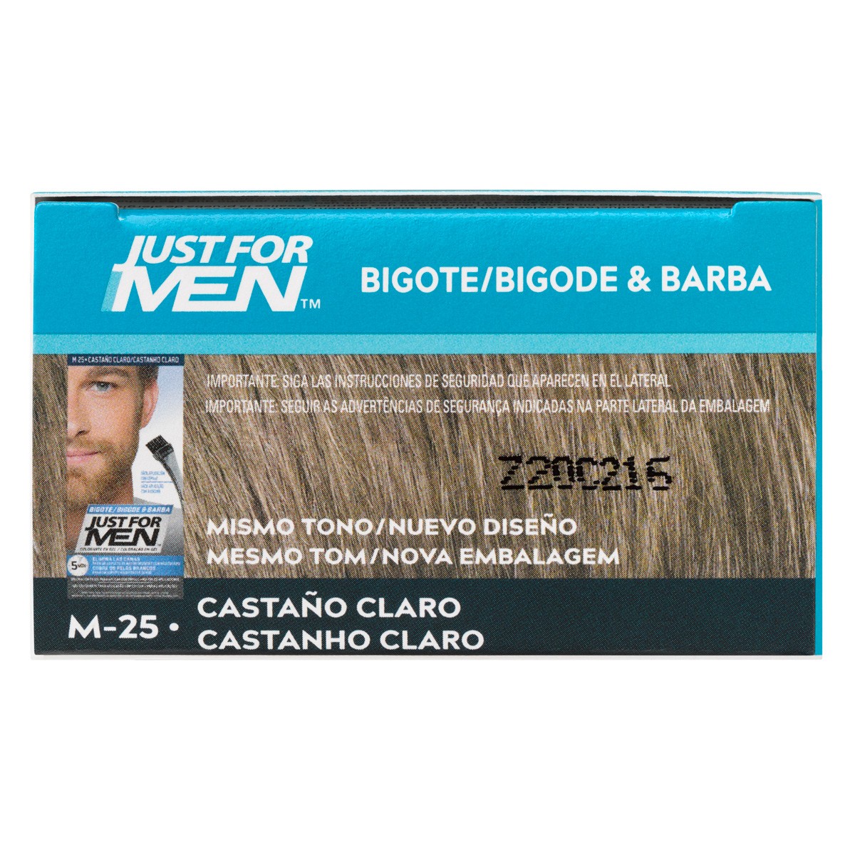 Imagen de Just for men bigote y barba colorante en gel castaño claro