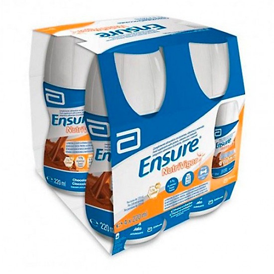 Imagen de ENSURE NUTRIVIGOR CHOCOLATE 220ML X 4UDS