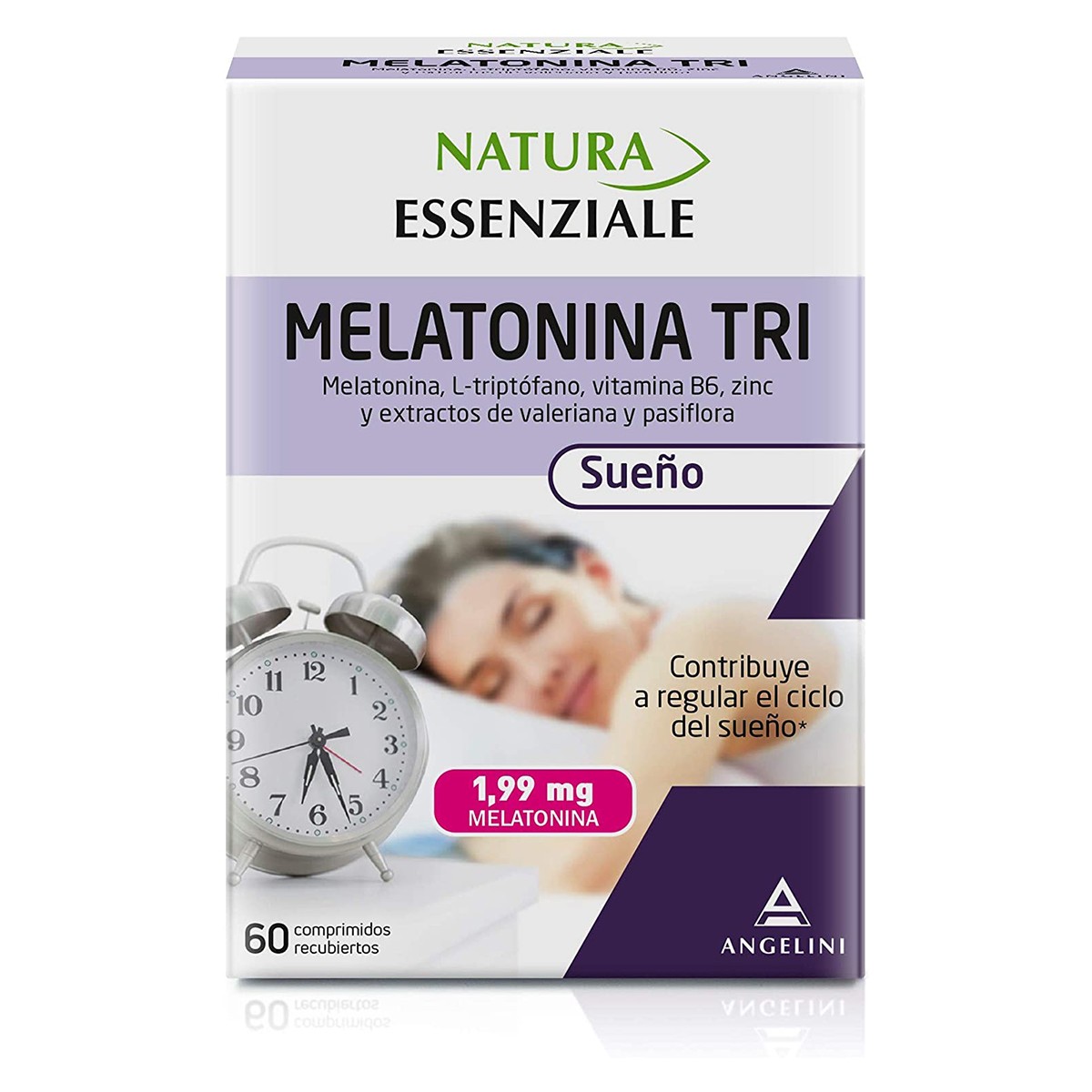 Imagen de Natura Essenziale Melatonina triptófano tri 60 comprimidos