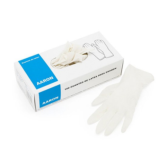 Imagen de Aaron Guantes latex talla pequeña 100uds