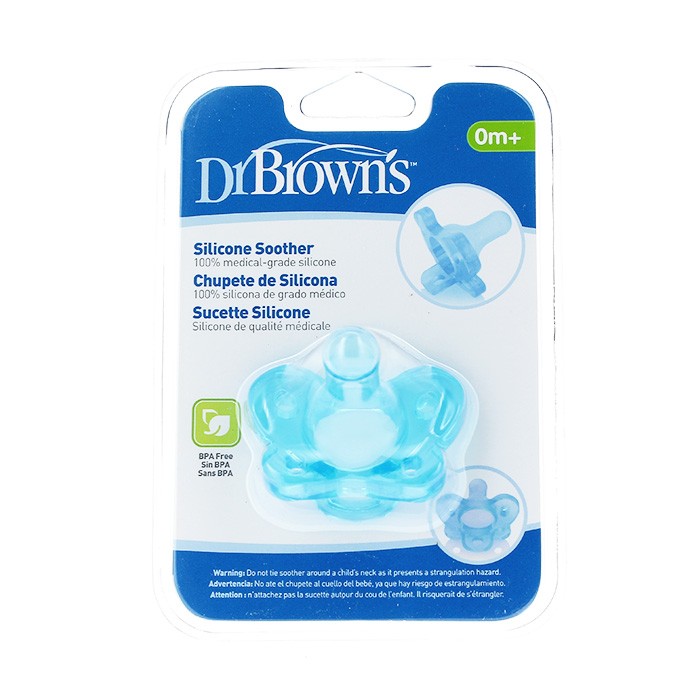 Imagen de Dr.Brown's chupete silicona azul 0-6 meses