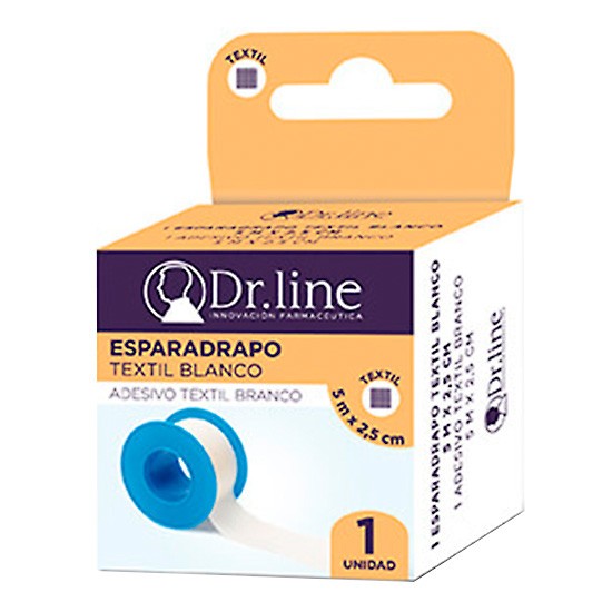 Imagen de Dr line esparadrapo tela blanco 5mx2,5cm