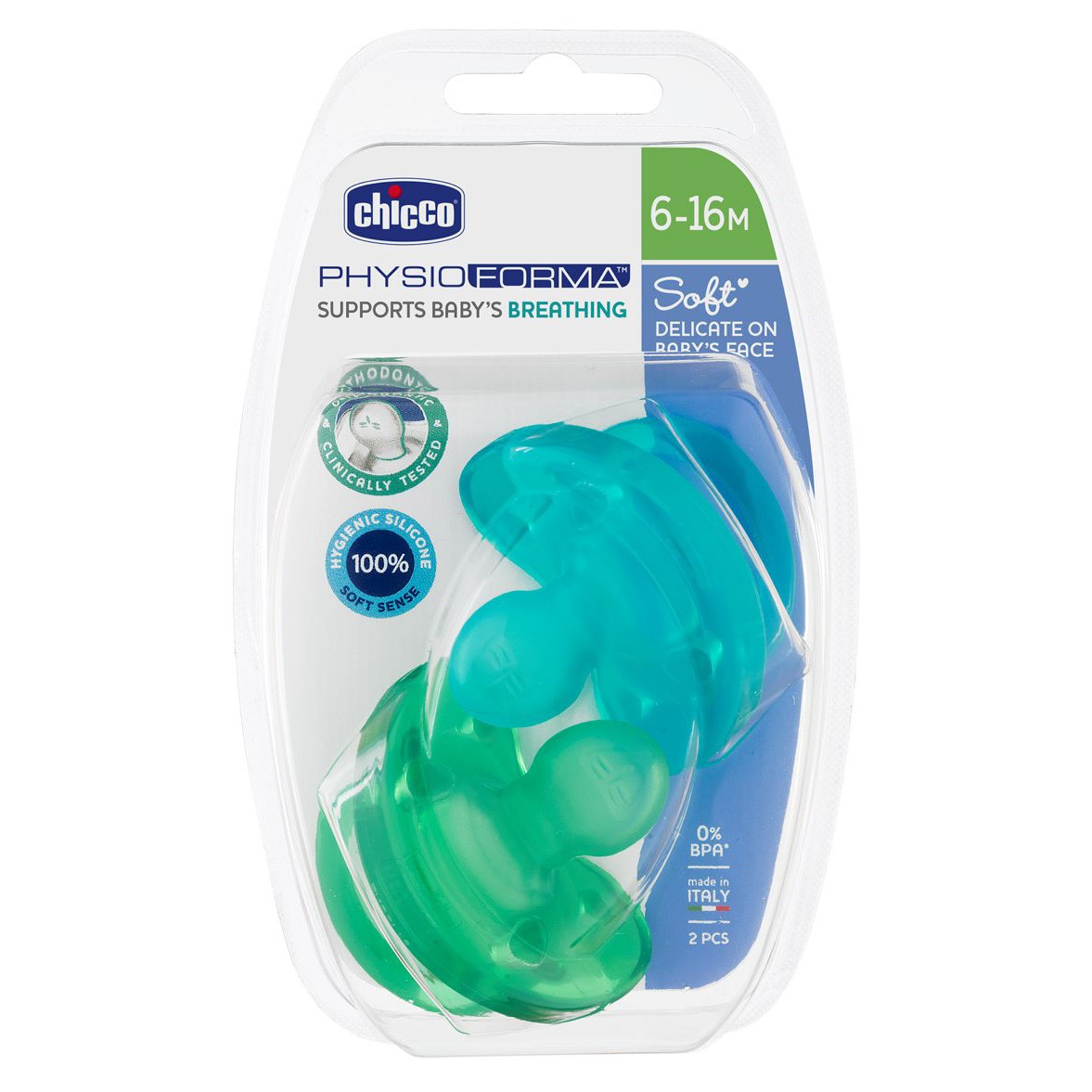 Imagen de Chicco chupete de silicona para bebés de 6 a 12 meses 2u