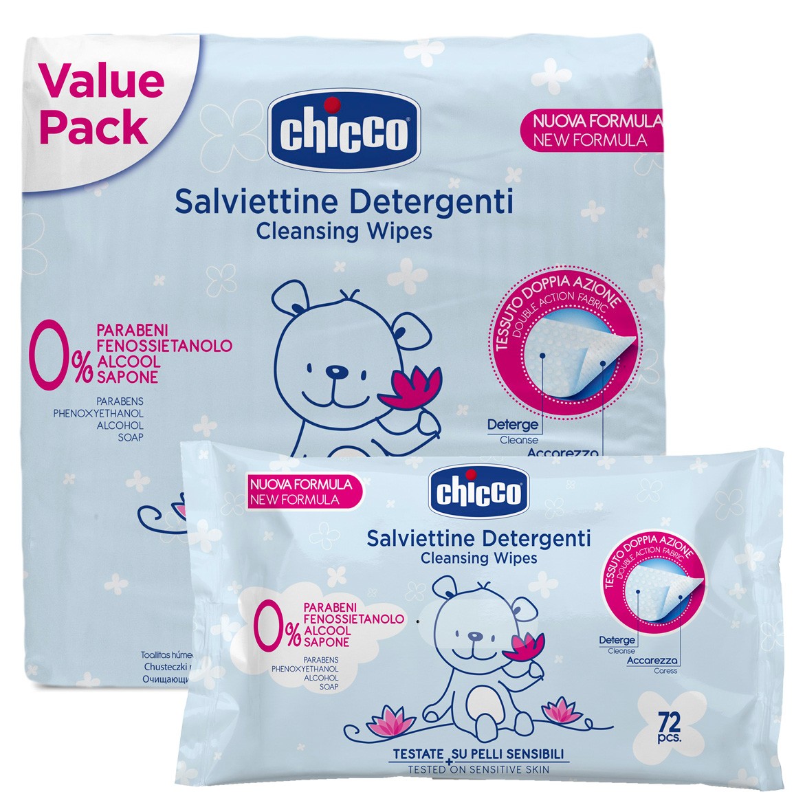 Imagen de Chicco toallitas pack 4 x 72u