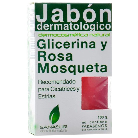 Imagen de Sanasur jabón glicerina rosa mosqueta100sanasur