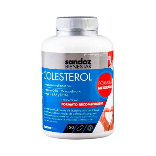 Imagen de Sandoz Bienestar Colesterol bote 120 cápsulas