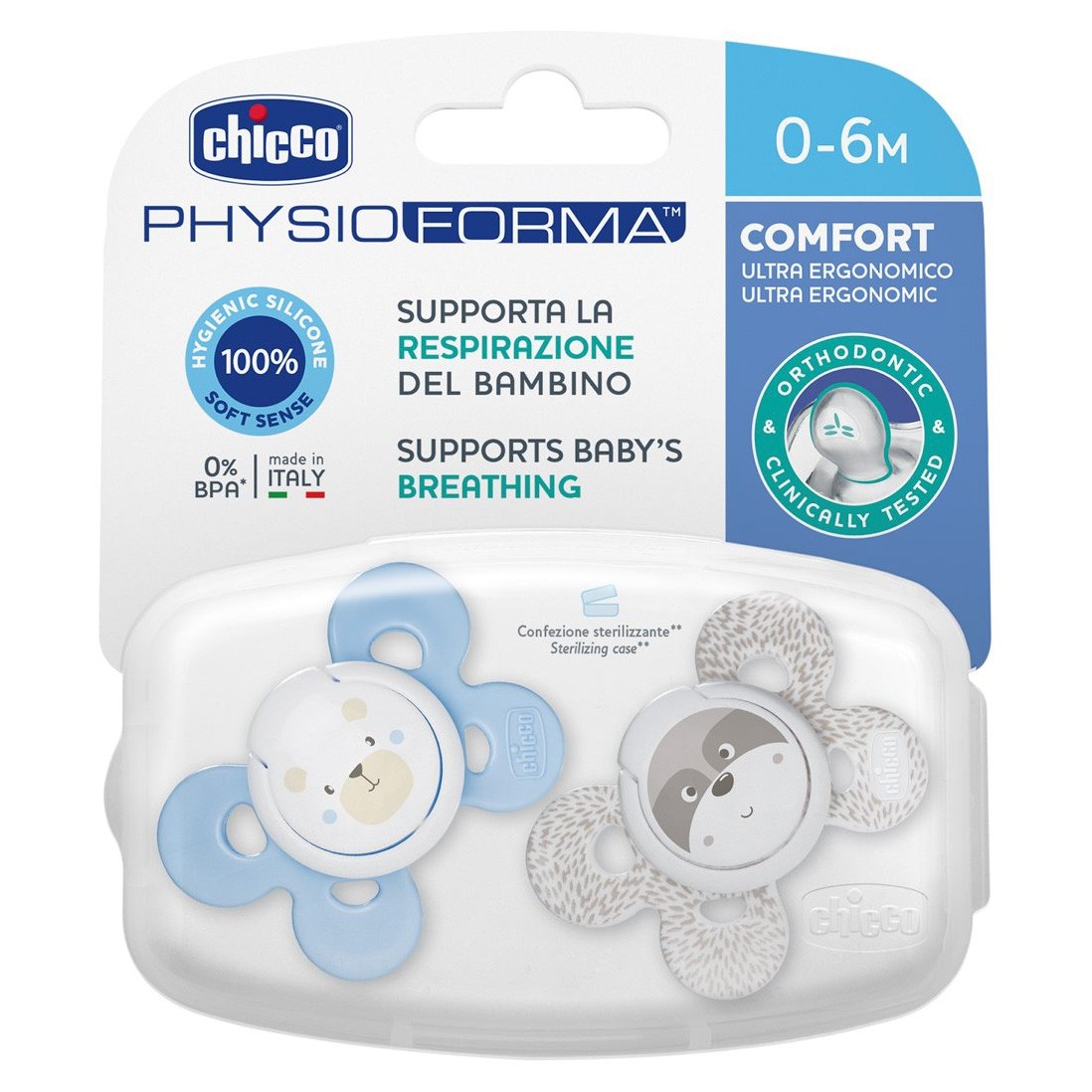 Imagen de Chicco Chupete physio silicona niño 0-6 meses 2u