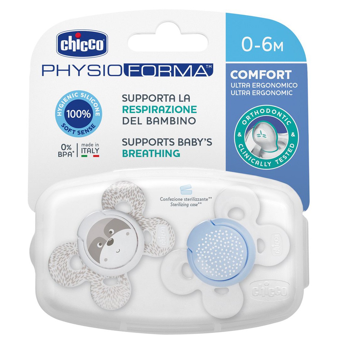 Imagen de Chicco Chupete physio silicona niño 0-6 meses 2u