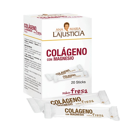 Imagen de Ana Maria Lajusticia Colágeno con Magnesio Sabor Fresa 20 Sticks