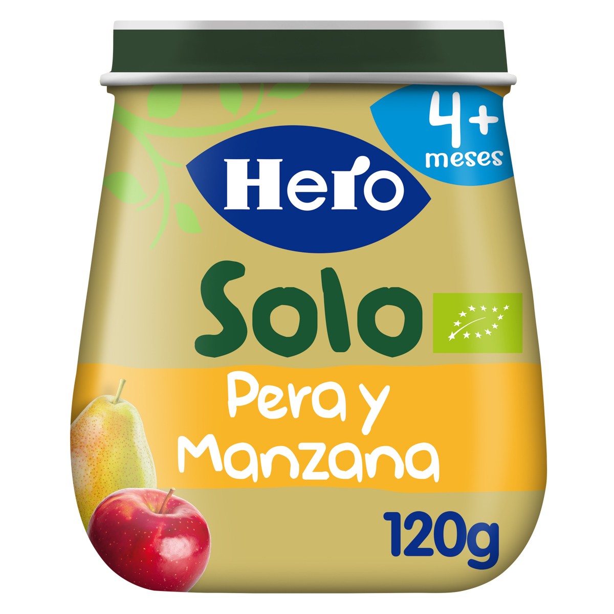 Imagen de Hero Baby Solo ecológico pera manzana 120g