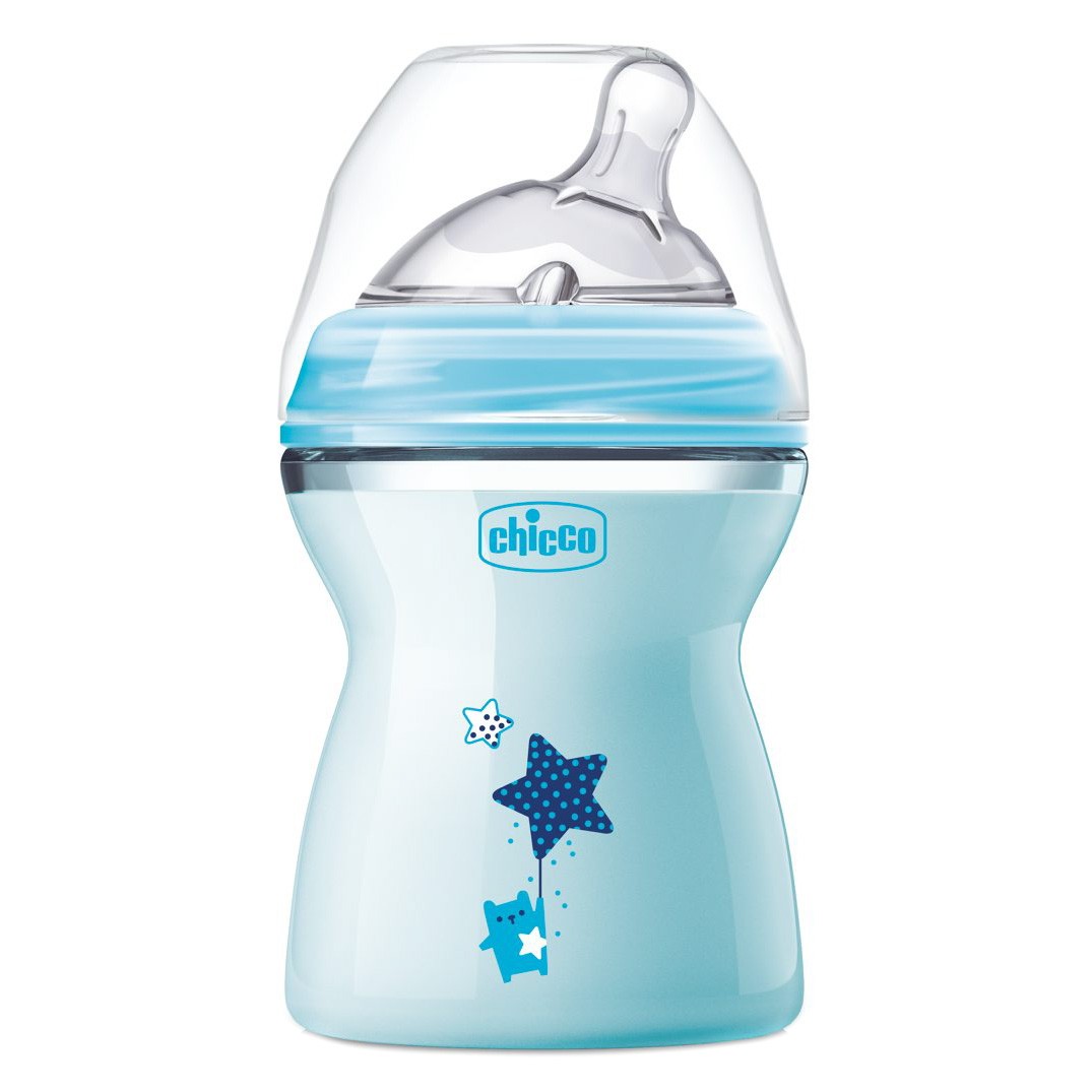 Imagen de Chicco Natural Feeling biberón azul 2m+ 250ml