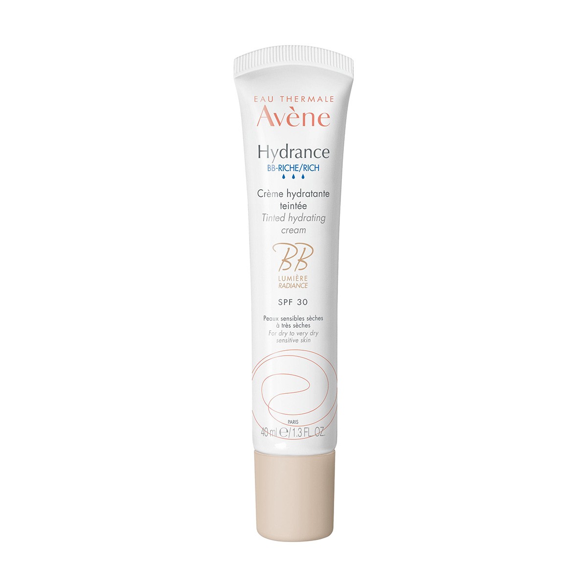Imagen de Avène Hydrance BB-rica crema hidratante con color 40 ml