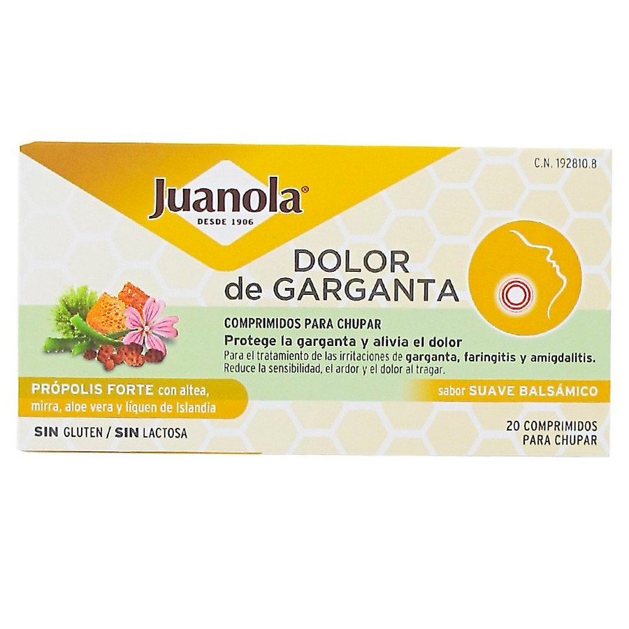 Imagen de Juanola Dolor de Garganta Própolis Forte 20 Comprimidos para Chupar