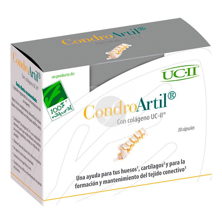 Imagen de Cien por Cien Natural Condroartil con colágeno 30 cápsulas