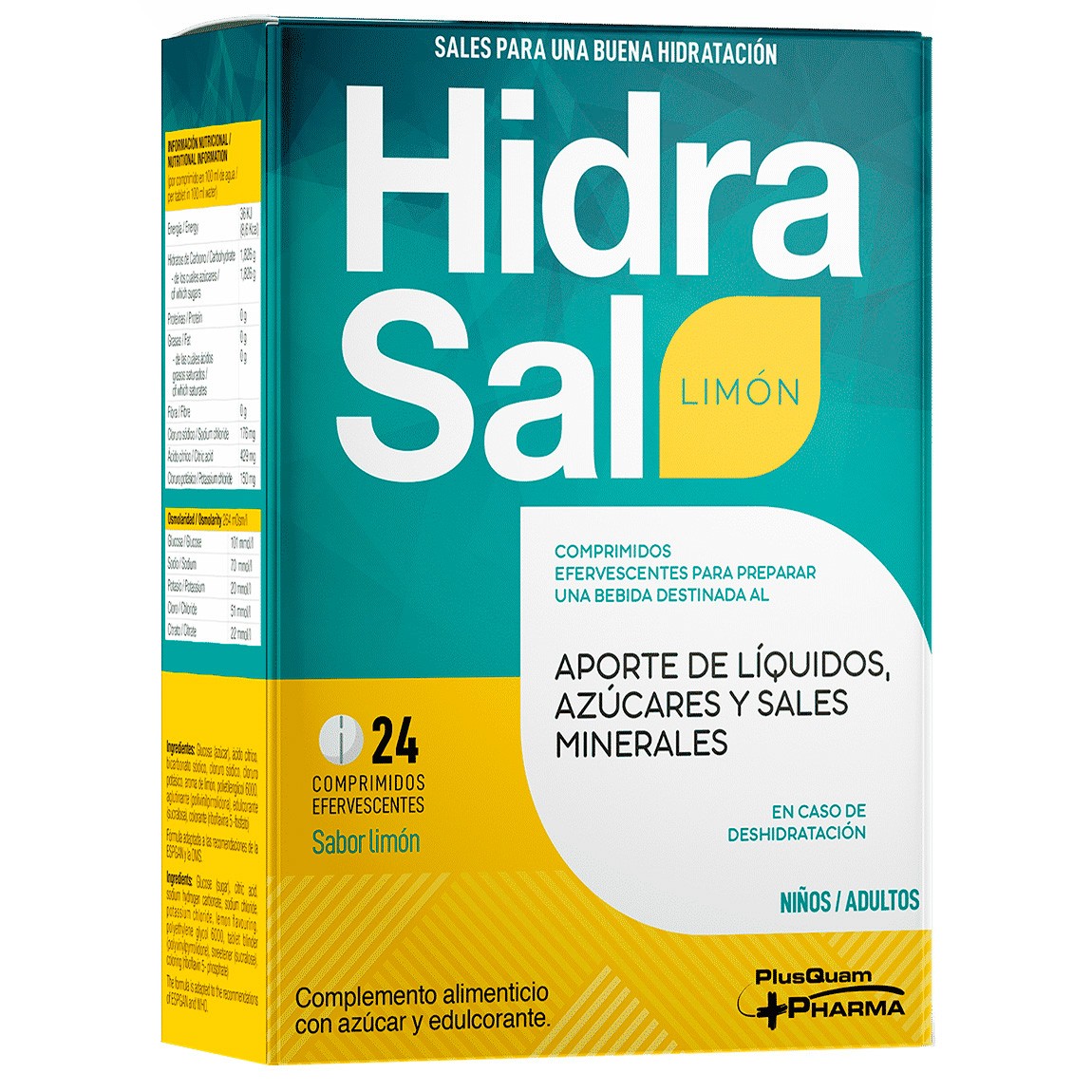 Imagen de Hidrasal limón 24 comprimidosr efervescentes