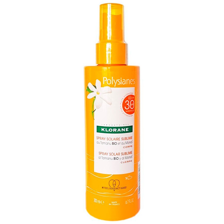 Imagen de Klorane Crema solar sublime spf30 al tamanu BIO y al monoï 200 ml