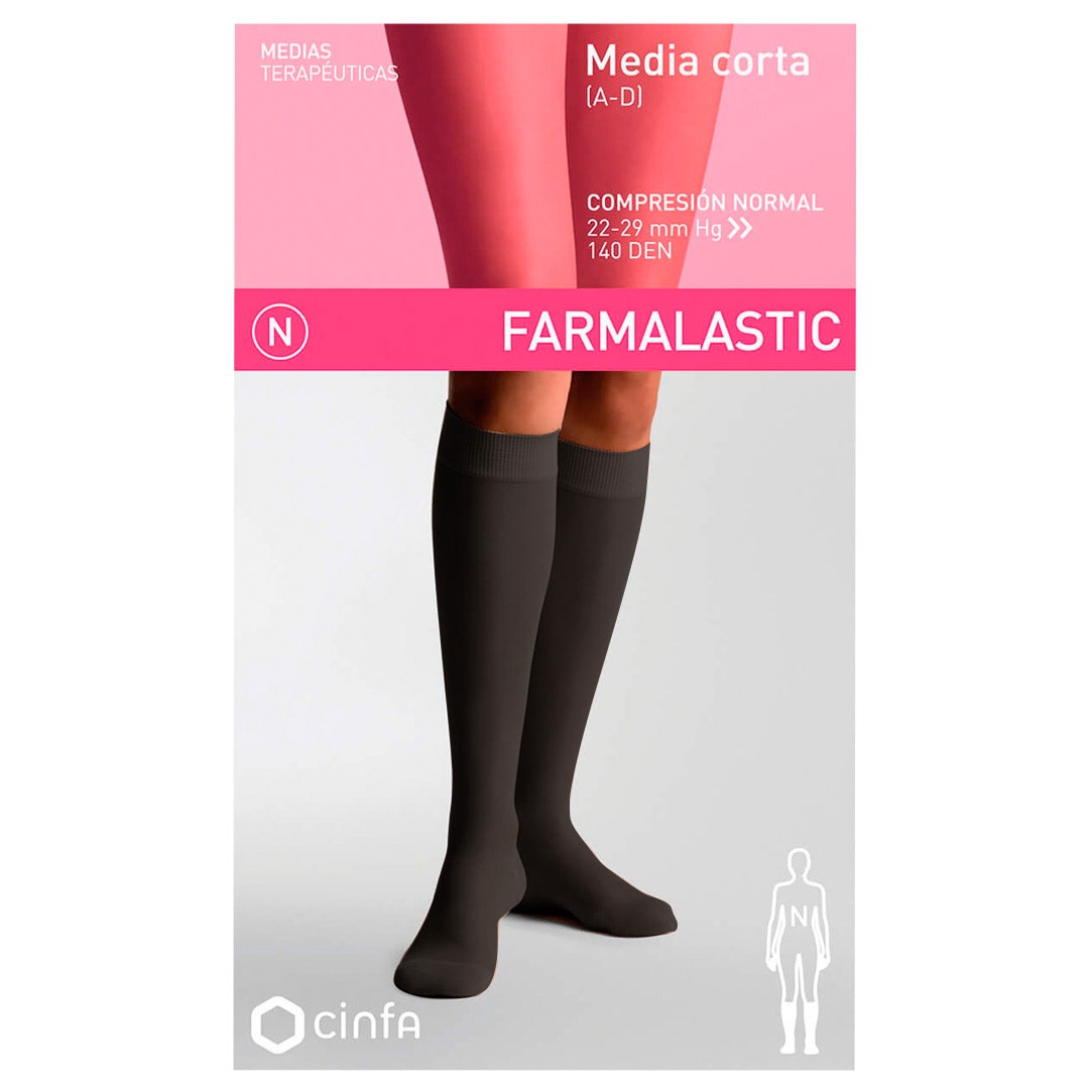 Imagen de Farmalastic Media Corta Abierta Normal talla L negro