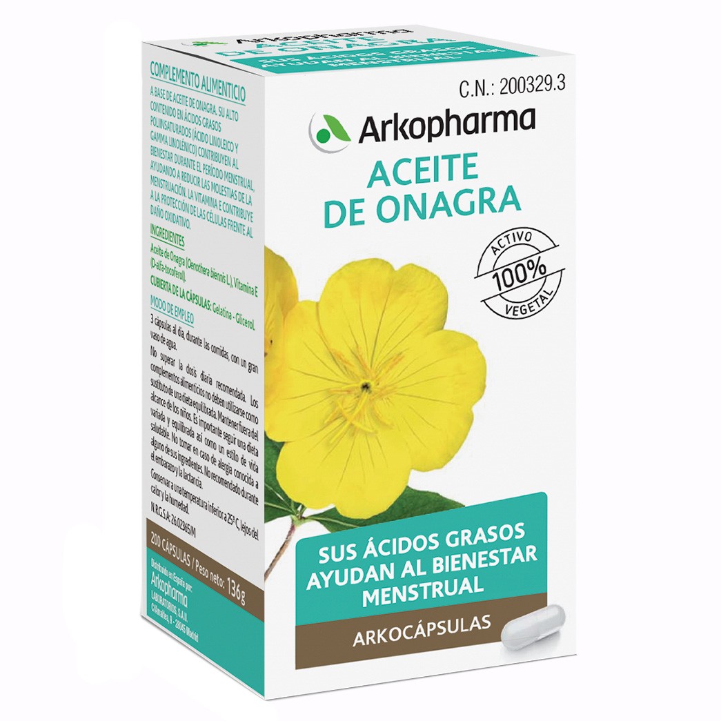 Imagen de Arkopharma Arkocápsulas aceite de onagra 200 cápsulas