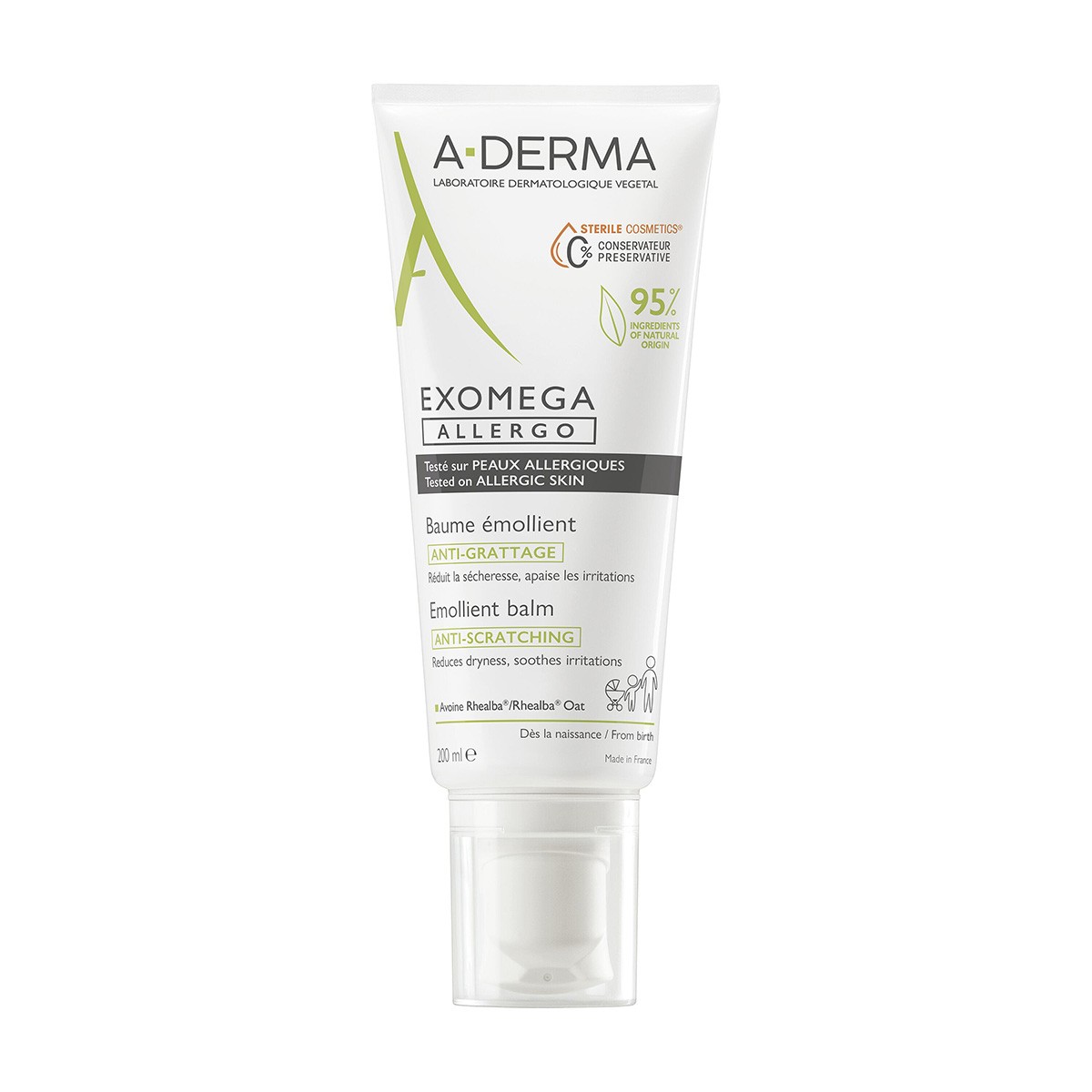 Imagen de A-Derma Exomega Allergo bálsamo emoliente de cosmética 200 ml