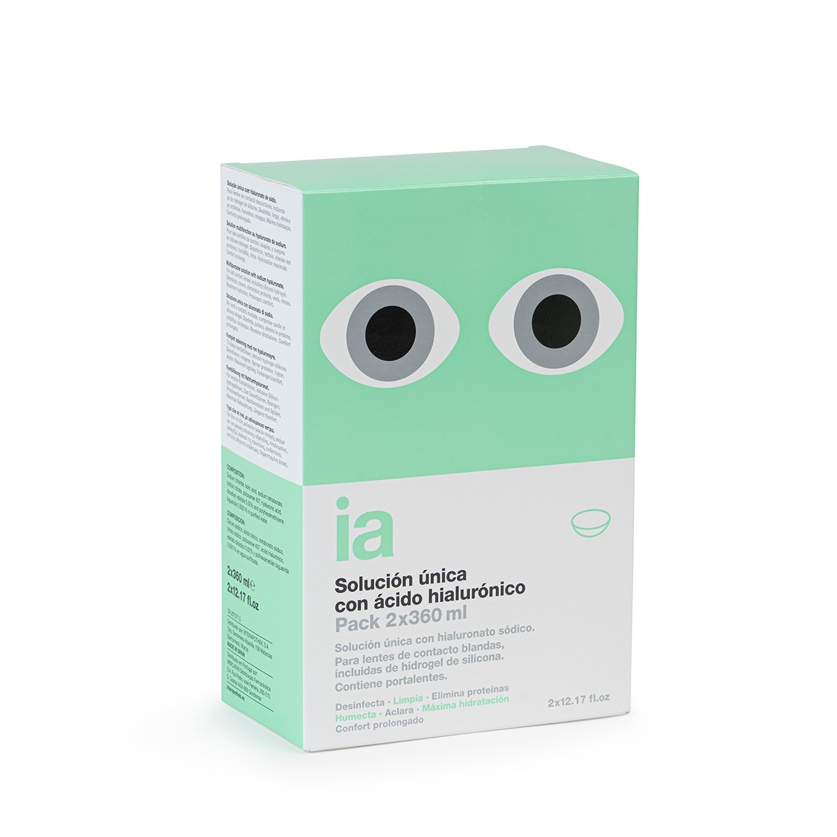 Imagen de Interapothek pack solución única con ácido hialurónico 2x360ml