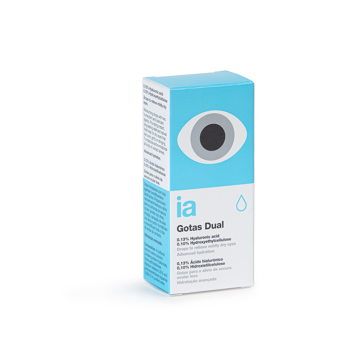 Imagen de Interapothek gotas oftálmicas con doble humectación 0,13% ácido 
hialurónico 15ml