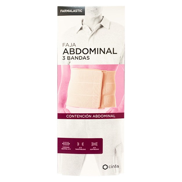 Imagen de Farmalastic faja abdominal 3 bandas talla m
