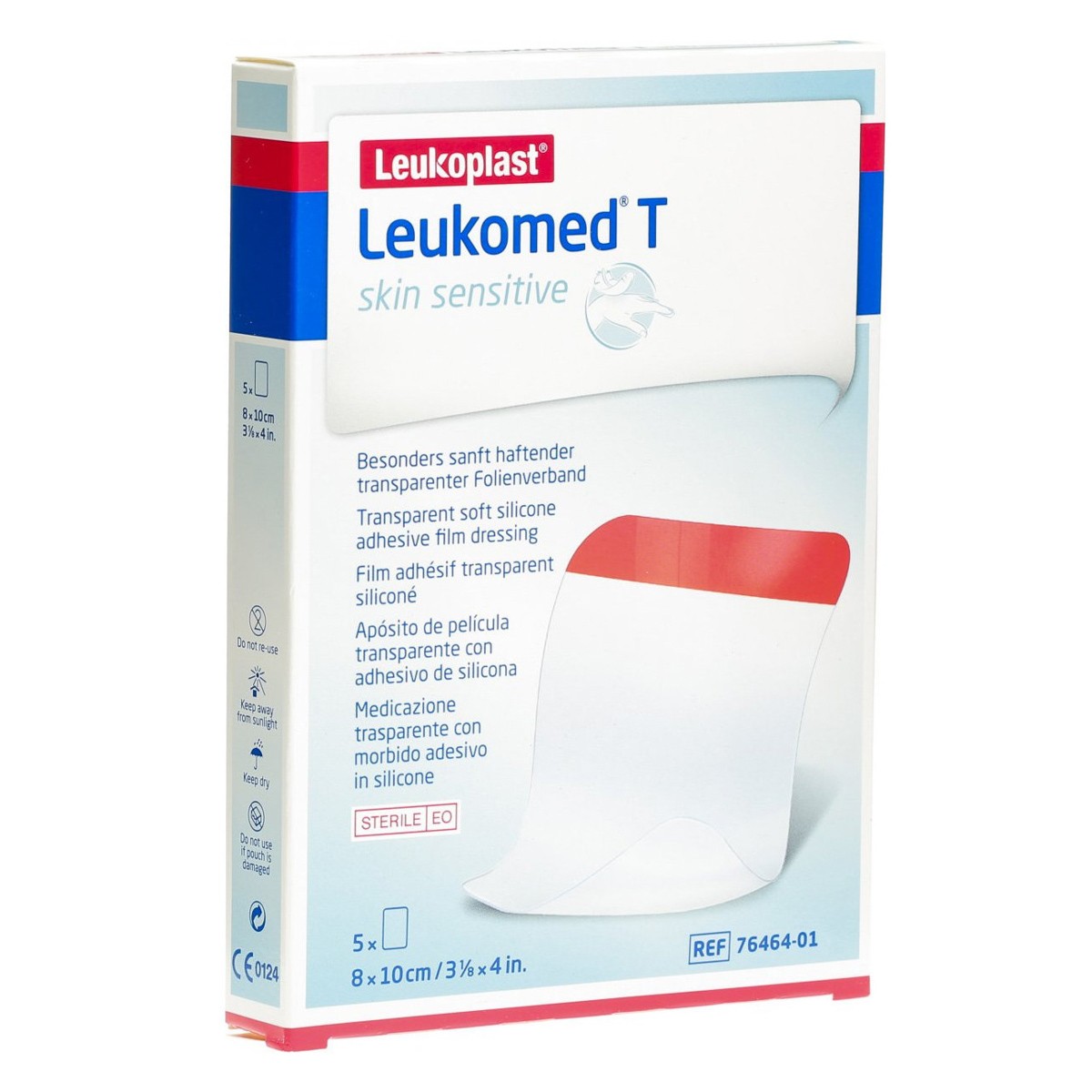 Imagen de Leukoplast Leukomed Skin Sensitive apósitos adhesivos 8 x10 cm 5u