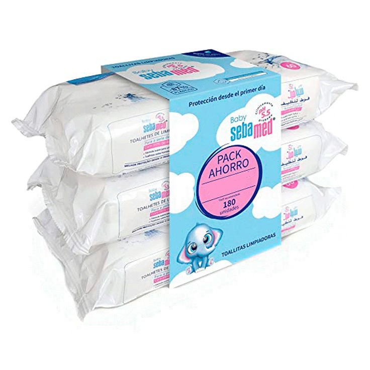 Imagen de Sebamed baby toallitas 3x60 unidades