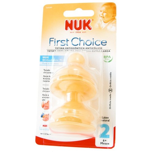 Imagen de Nuk Fc+ tetina ancha de látex talla M 2u