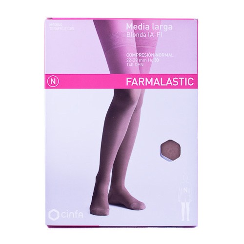 Imagen de Farmalastic Media Larga con Blonda Normal talla M beige