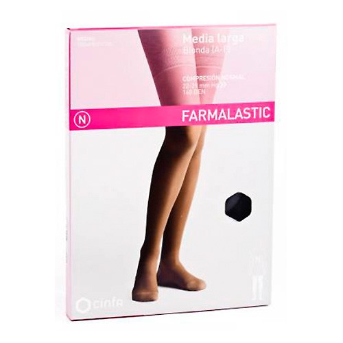 Imagen de Farmalastic Media Larga con Blonda Normal talla M negro
