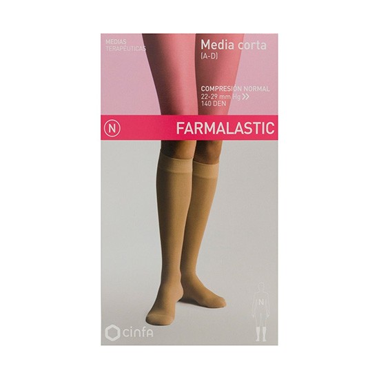 Imagen de Farmalastic Media Corta Cerrada Normal talla S negro