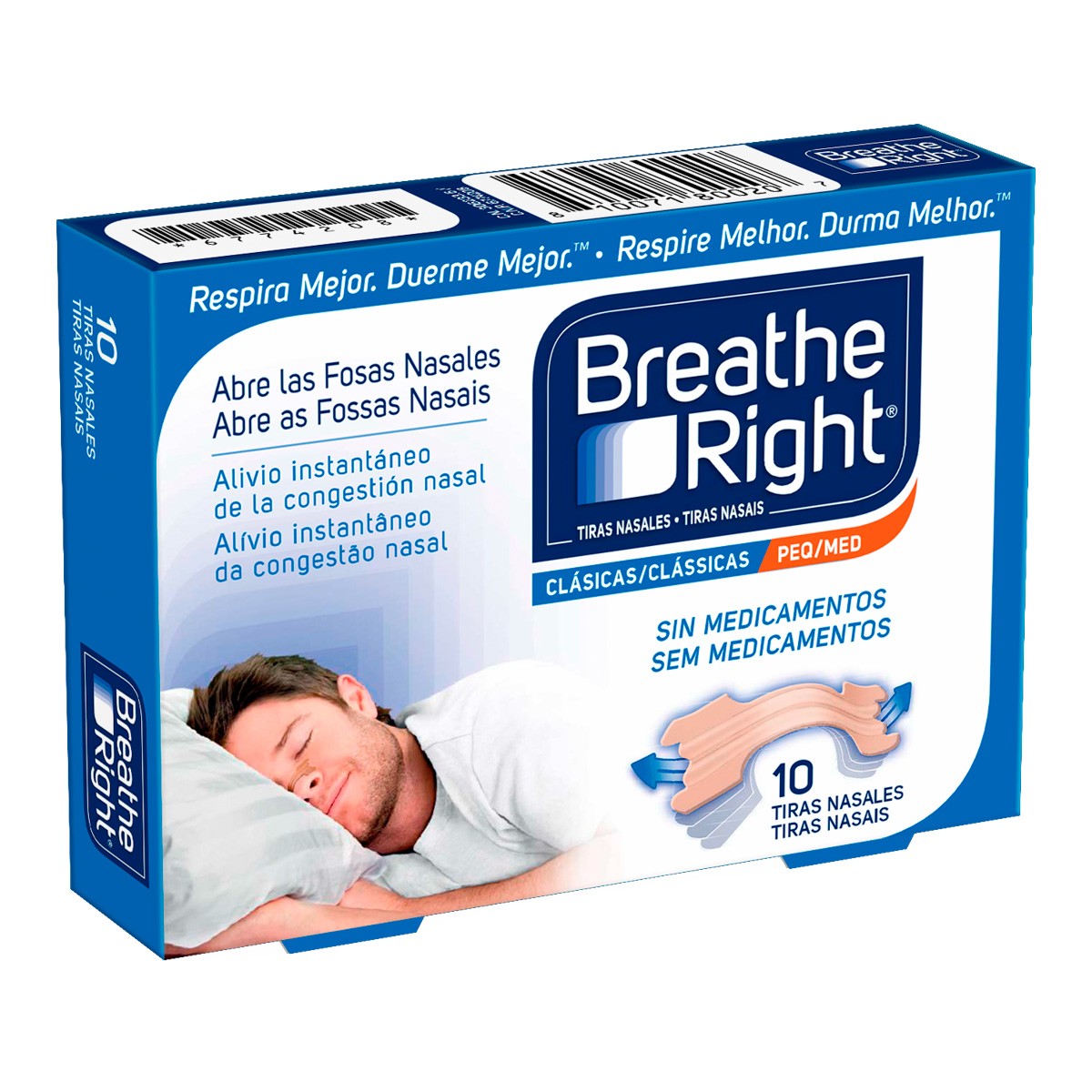 Imagen de BREATHE RIGHT TIRA NASAL PEQ/MED 10 UND