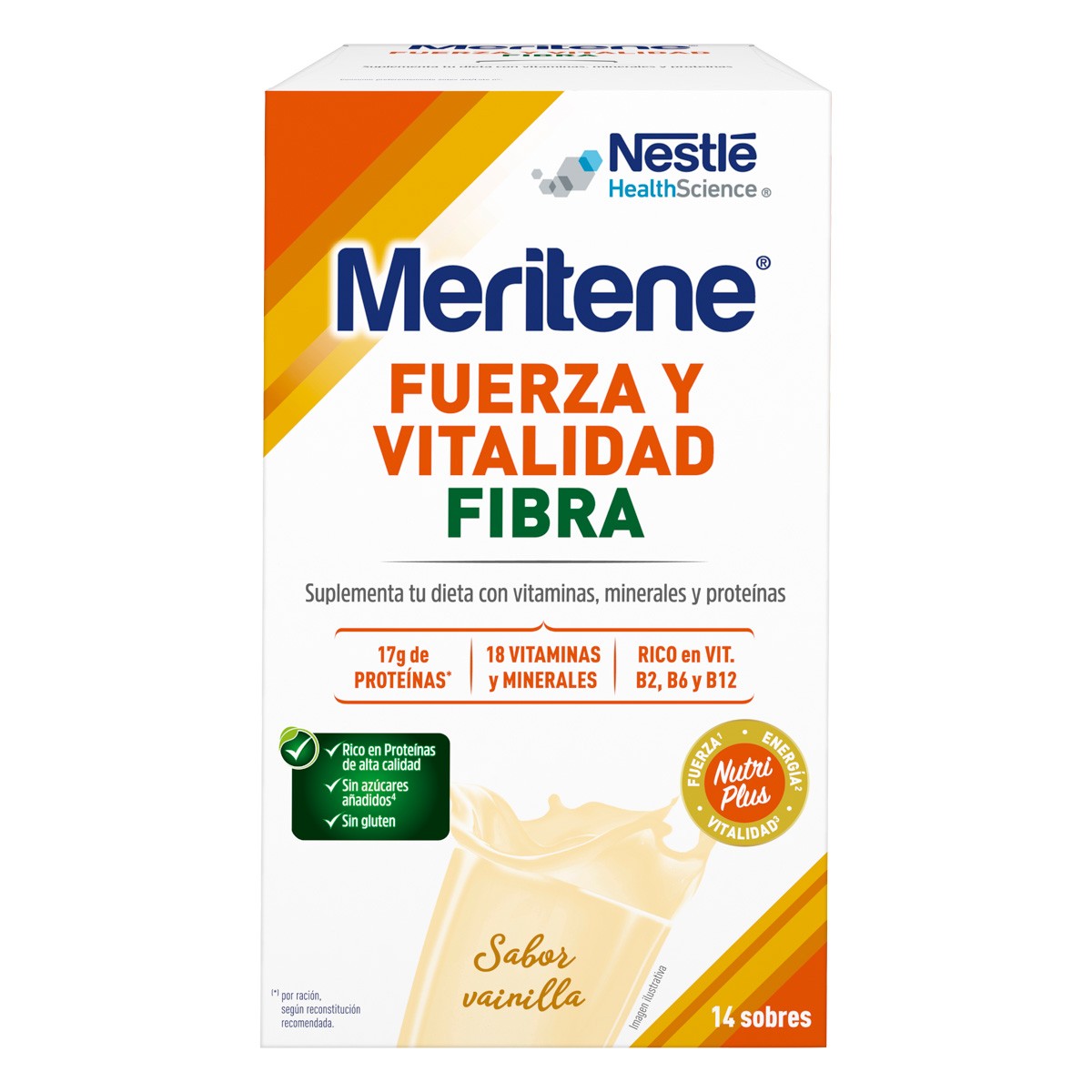 Imagen de Meritene fibra polvo vainilla 14 sobres