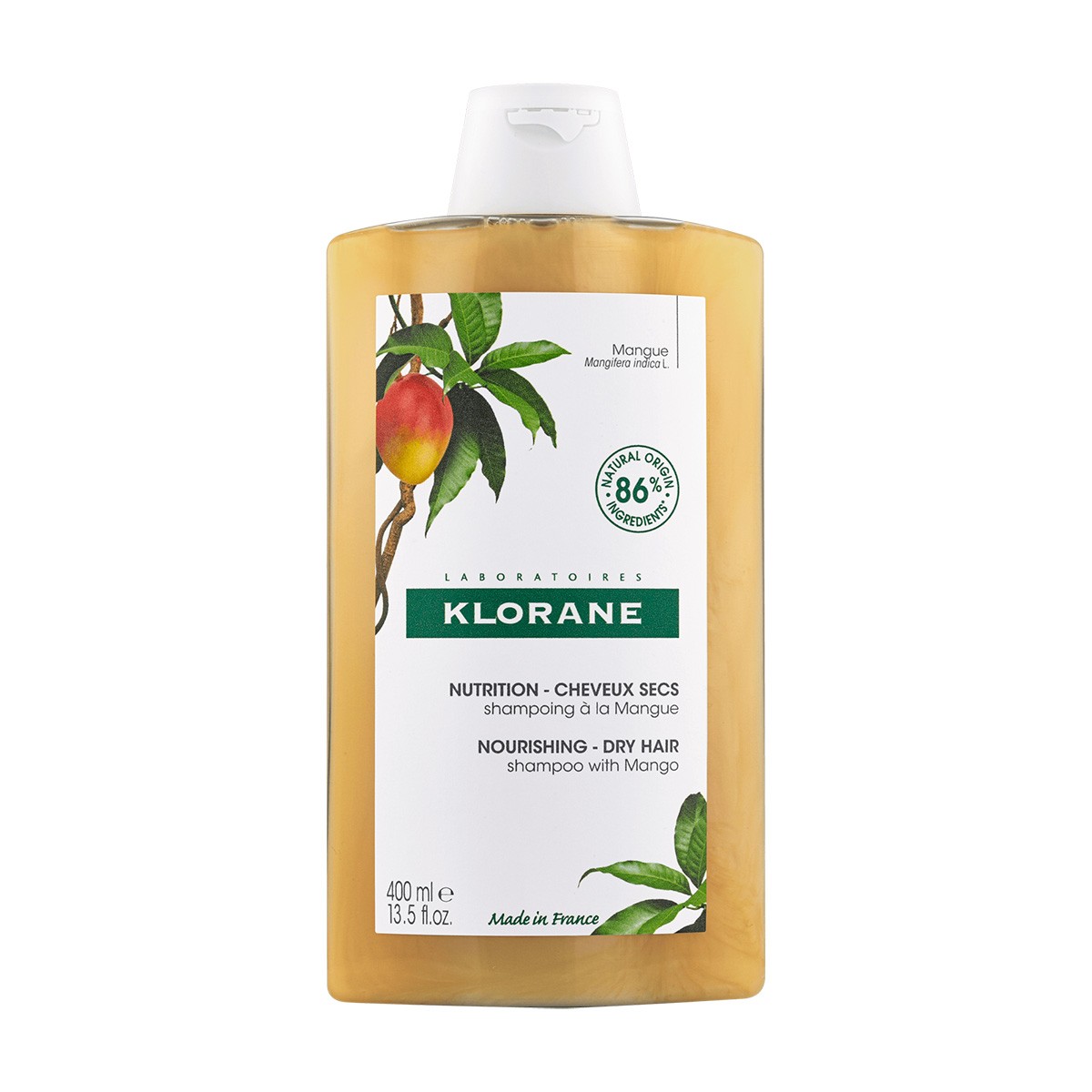 Imagen de Klorane Champú nutritivo al mango cabello seco 400 ml