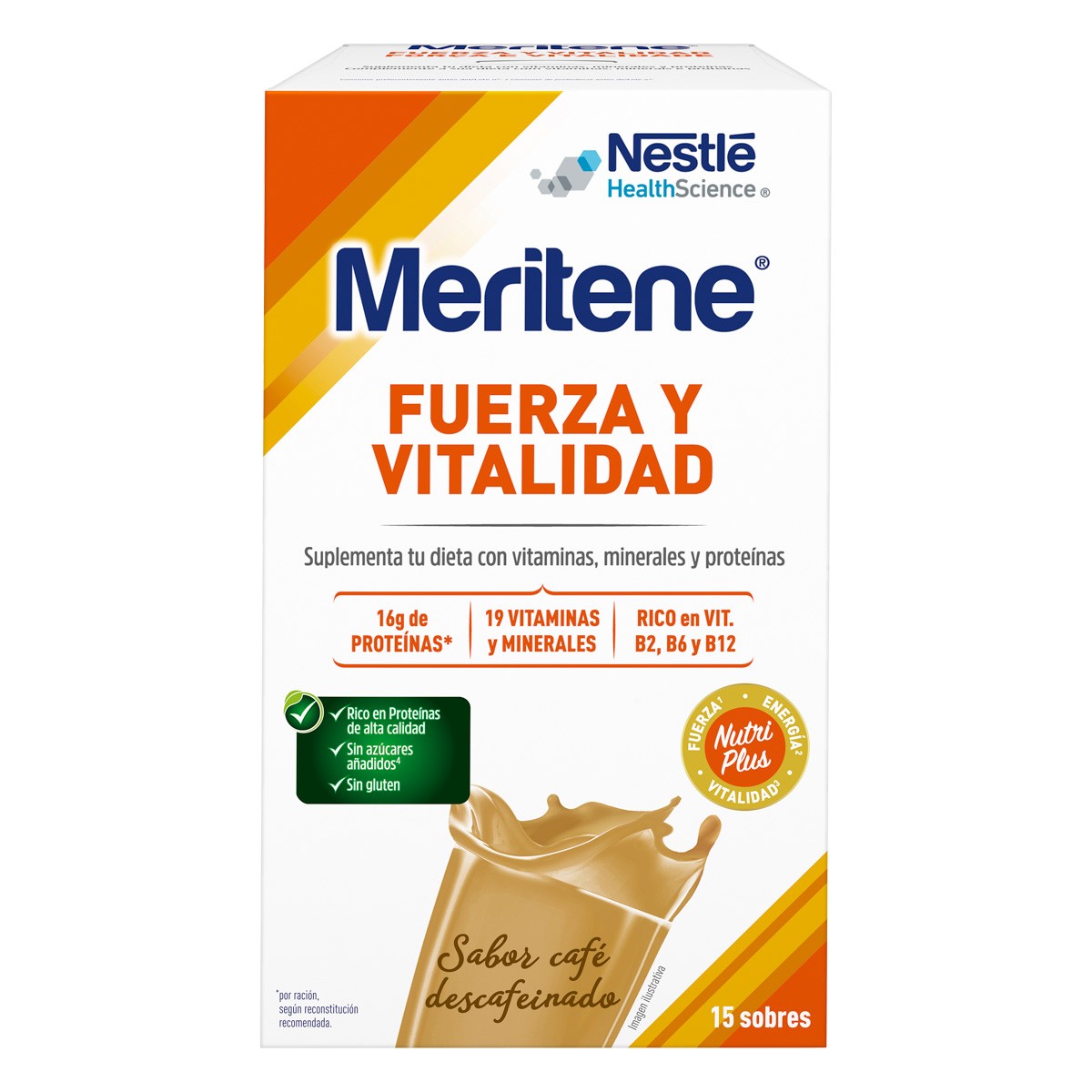 Imagen de Meritene Café en Polvo Descafeinado 15 sobres